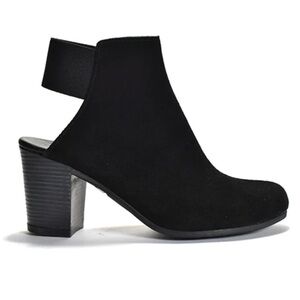 Cordani Gerry Suede Open Back Clog Booties CLR Crosta Nero SZ EU40